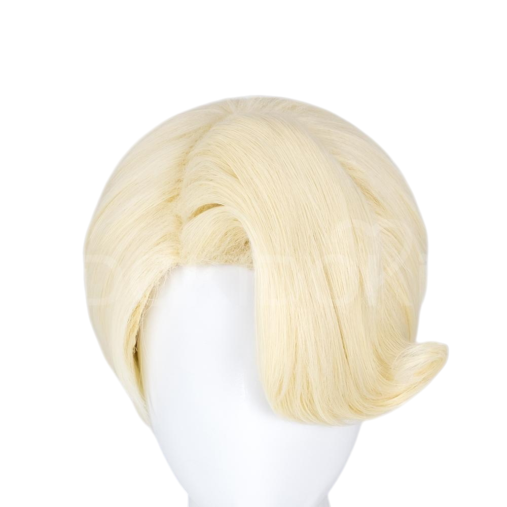White Smoke St. Peter Cosplay Wig - Hazbin Hotel (Micro-Crimped Teased Blonde) (FEVERCOS)