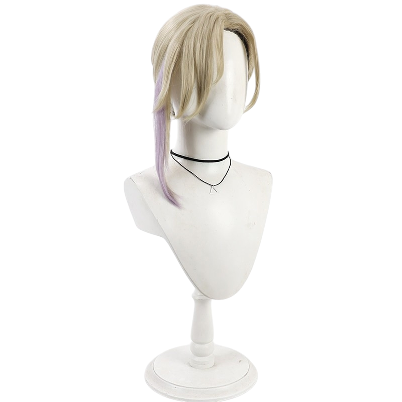 White Smoke Vil Schoenheit Cosplay Wig - Twisted Wonderland (Blonde/Purple Updo) (FEVERCOS)