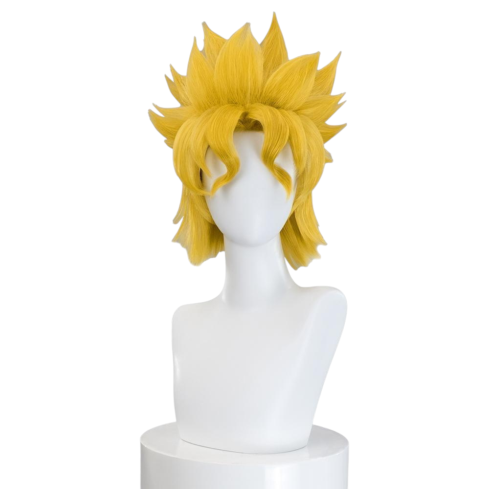 White Smoke Dio Brando Cosplay Wig - JoJo's Bizarre Adventure (Teased Roots Spiky Blonde) (FEVERCOS)