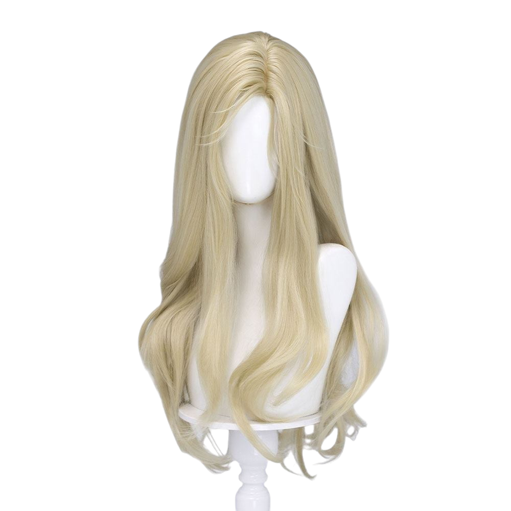 White Smoke Diana Cosplay Wig - Pragmata (60cm Blonde Curly Side Part) (FEVERCOS)