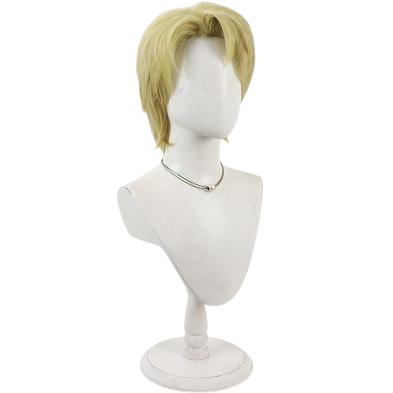 White Smoke Mu La Flaga Cosplay Wig - Mobile Suit Gundam SEED (Blonde Swept Short) (FEVERCOS)