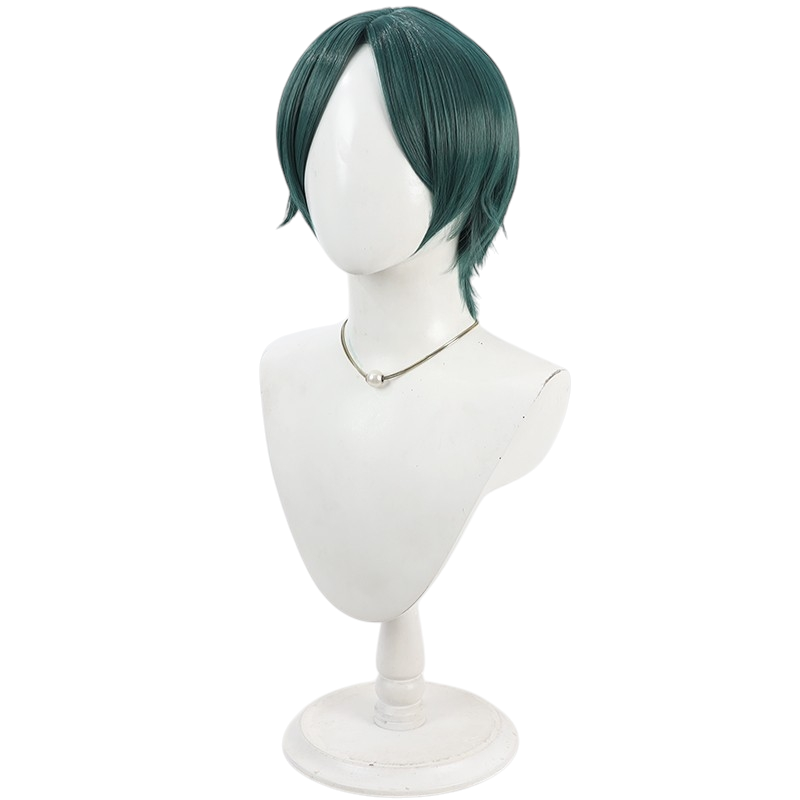 White Smoke Juji Yushibe Cosplay Wig - Tougen Anki (Green Scalp Short) (FEVERCOS)
