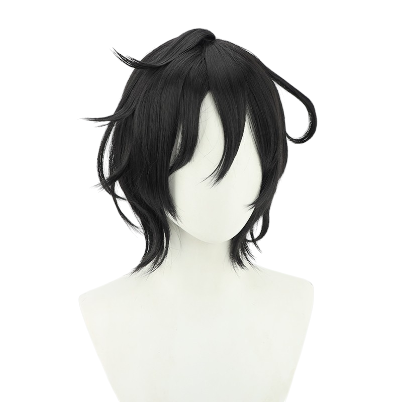 White Smoke Akira Asai Cosplay Wig - Call of the Night (Everyday Black Short) (FEVERCOS)