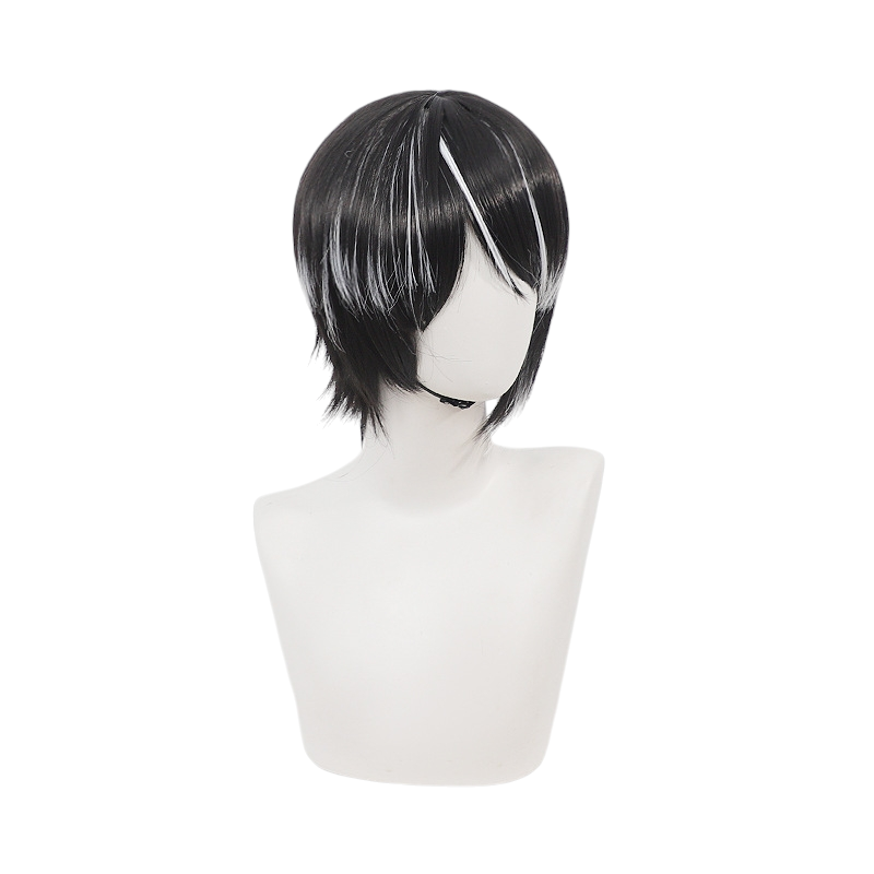 Lavender Knox (KR ZZZ) Cosplay Wig - (Black/White Highlight Short) (FEVERCOS) Kamen Rider