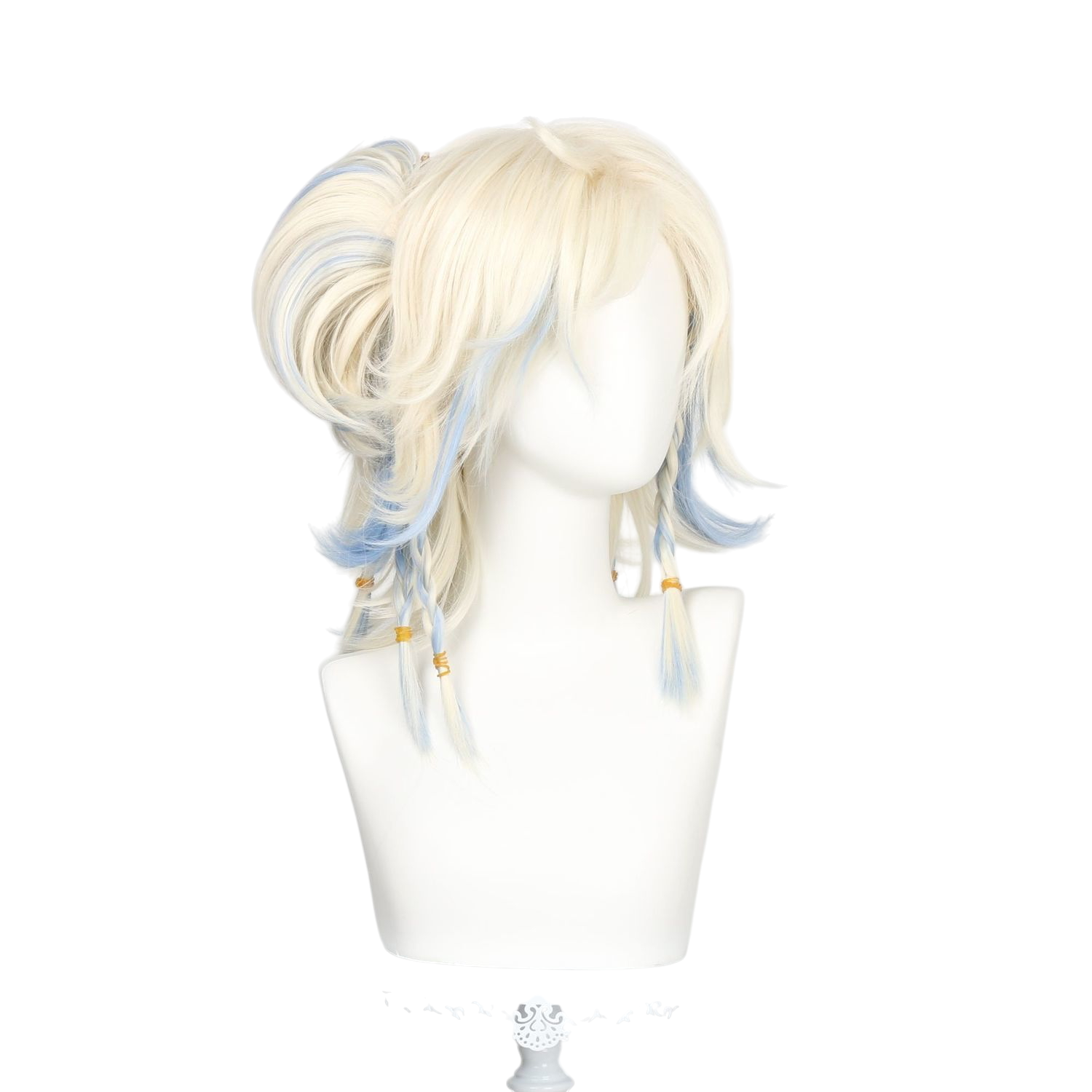 White Smoke Lanternist Cosplay Wig - Identity V (Platinum Gradient Clip-On Ponytail) (FEVERCOS)