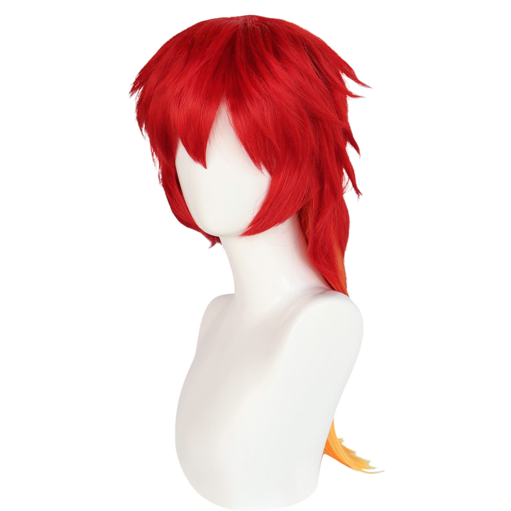 Antique White Togoku Tōma (Premium) Cosplay Wig - Wind Breaker (Red/Gold Gradient) (FEVERCOS)
