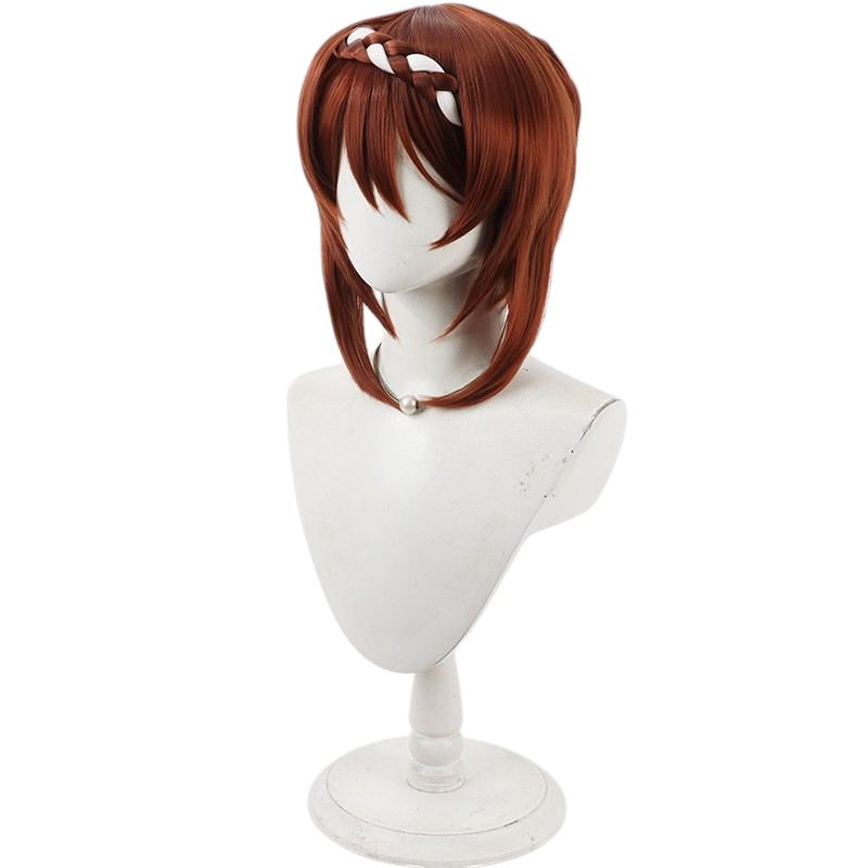 White Smoke Super Creek (New Outfit) Cosplay Wig - Uma Musume (Brown Long with Ears) (FEVERCOS)