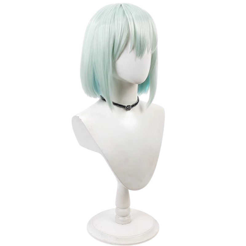 White Smoke Azekawa Kika Cosplay Wig - 18TRIP (Mint Blue Gradient Bob) (FEVERCOS)