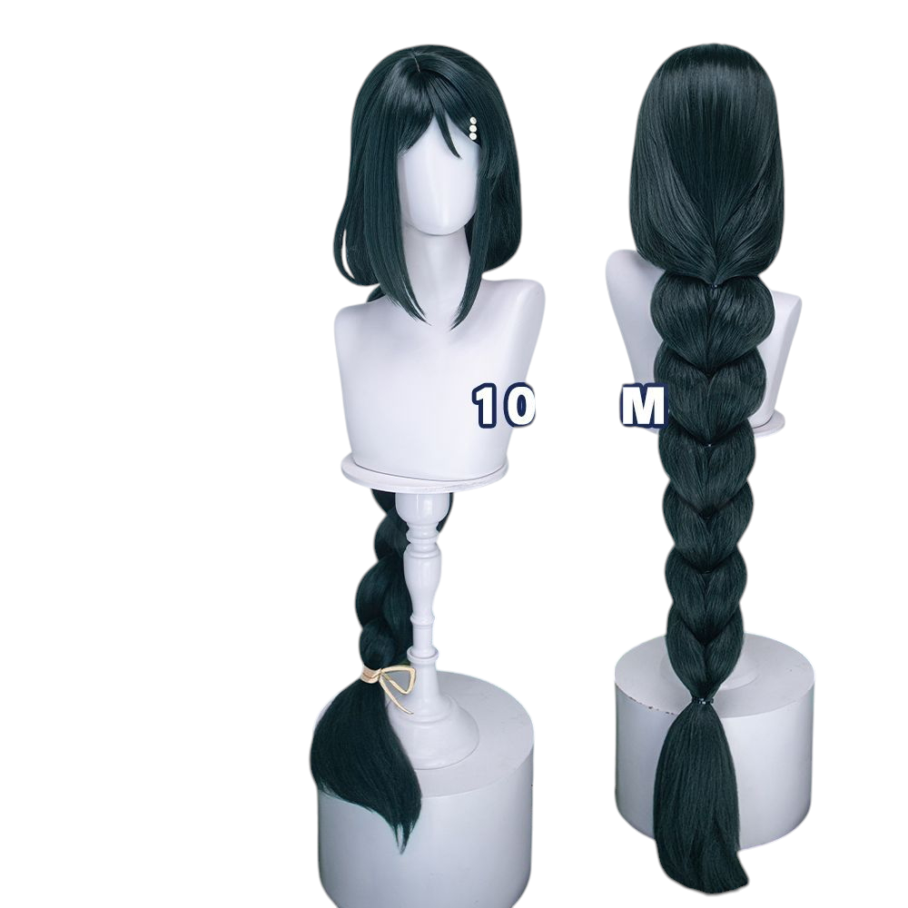 White Smoke Hazakura Ayame Cosplay Wig - Agents of the Four Seasons (Micro-Crimped Tied Up) (FEVERCOS)