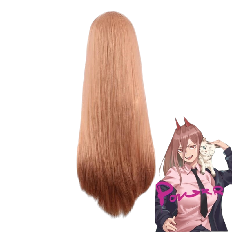 White Smoke Power (Blood Devil) Cosplay Wig - Chainsaw Man (Strawberry Blonde/Pinkish) (FEVERCOS)