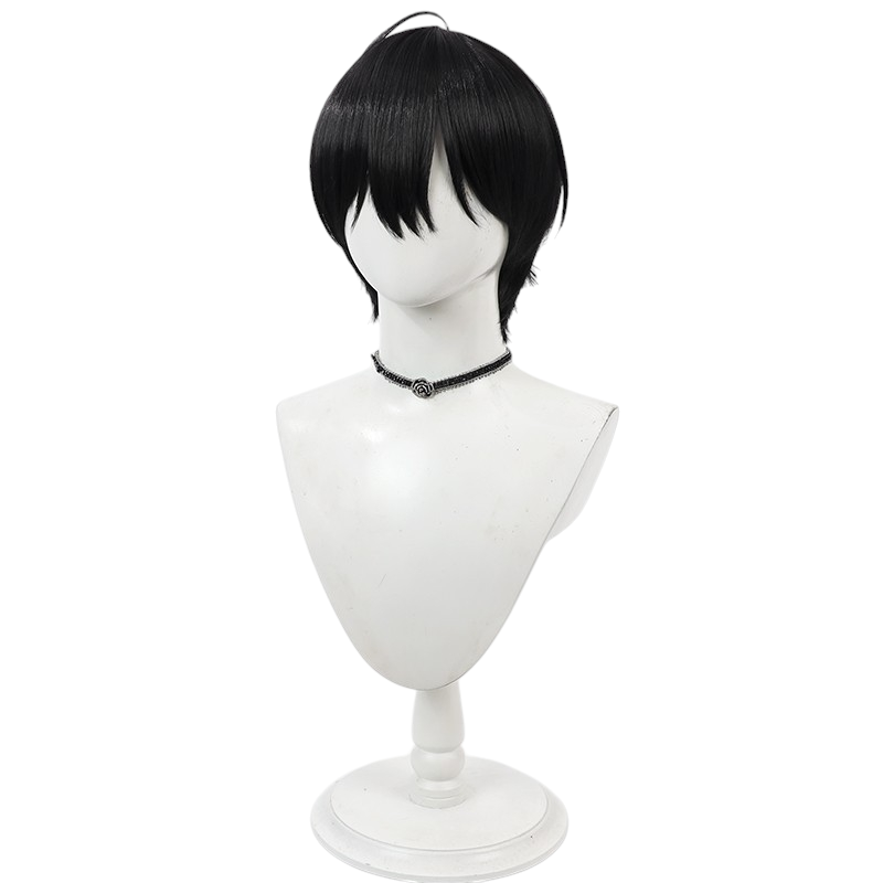 White Smoke Tokiwa Cosplay Wig - How I Attended an All-Guy's Mixer (Black Male Short) (FEVERCOS)