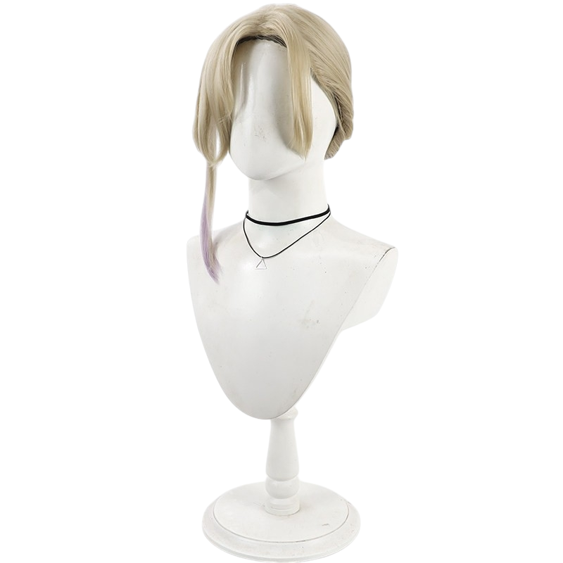White Smoke Vil Schoenheit Cosplay Wig - Twisted Wonderland (Blonde/Purple Updo) (FEVERCOS)