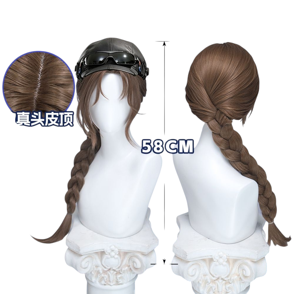 White Smoke Butterfly (Lena) Cosplay Wig - Delta Force (58cm Center Part Braids) (FEVERCOS)