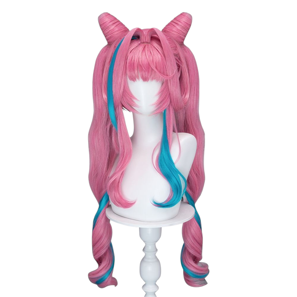White Smoke Yvonne Cosplay Wig - Arknights: Endfield (Integrated Ponytail Detachable Buns) (FEVERCOS)