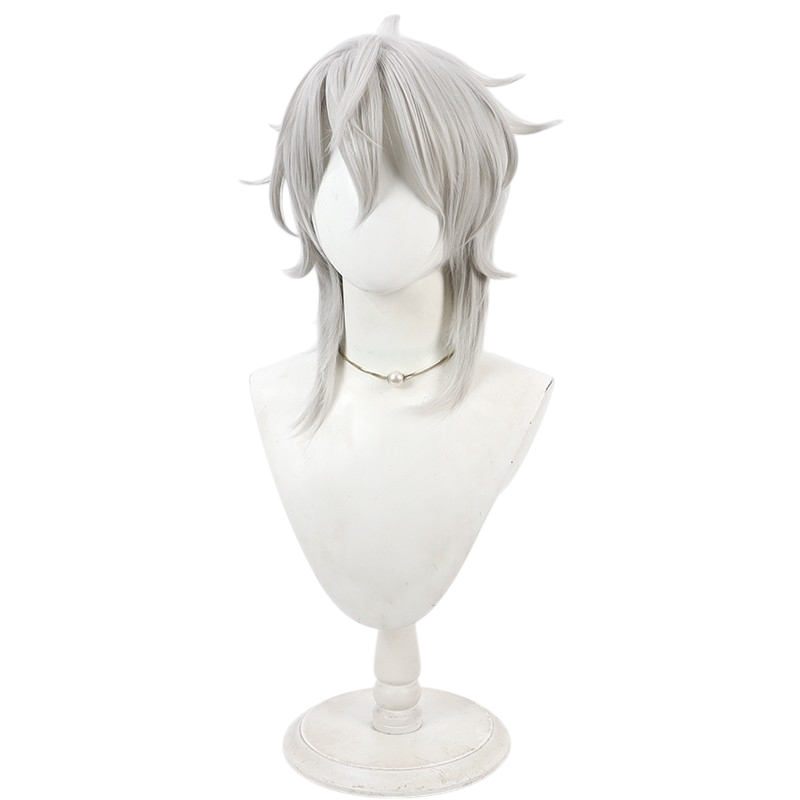 White Smoke Kuguru Domeki Cosplay Wig - 18TRIP (Flipped Layers & Long Tail) (FEVERCOS)