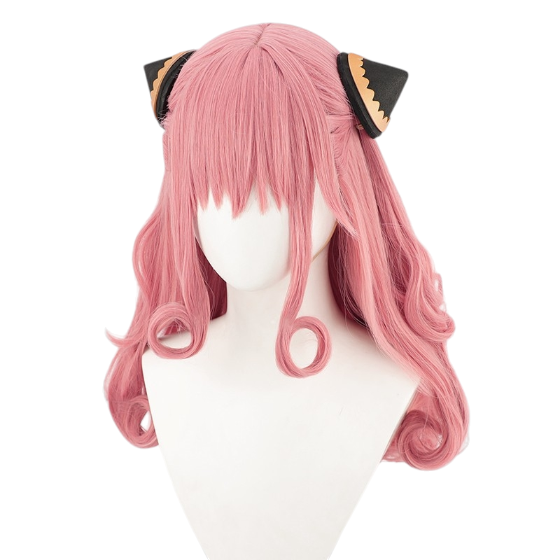 White Smoke Anya Forger (Adult Ver.) Cosplay Wig - Spy x Family (Long Octopus Curls Hat Styling) (FEVERCOS)