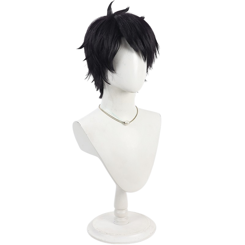 White Smoke Ikari Yaoroshi Cosplay Wig - Tougen Anki (Dark Brown Teased Short) (FEVERCOS)