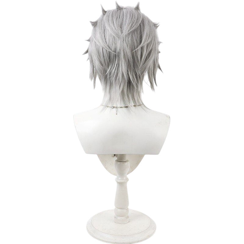 White Smoke Wolfram Gelzer Cosplay Wig - Black Butler (Grey White Short) (FEVERCOS)