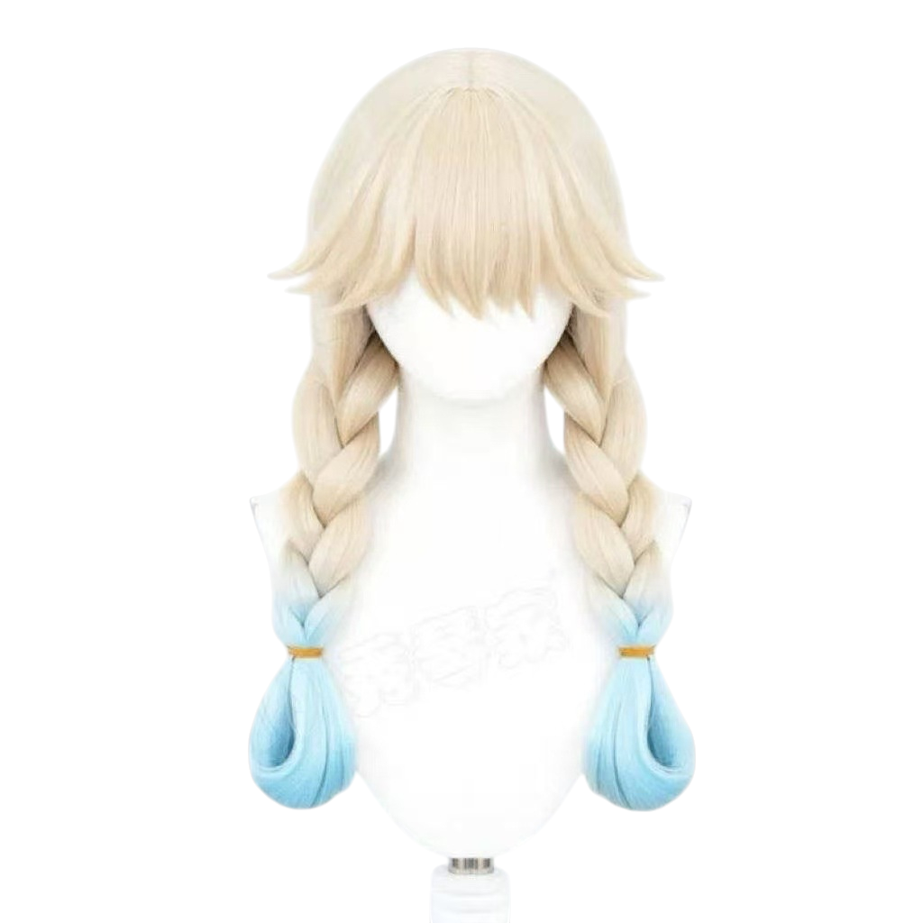 White Smoke Yao (Cinnamoroll Collab) Cosplay Wig - Honor of Kings (Blue Twin Braids) (FEVERCOS)