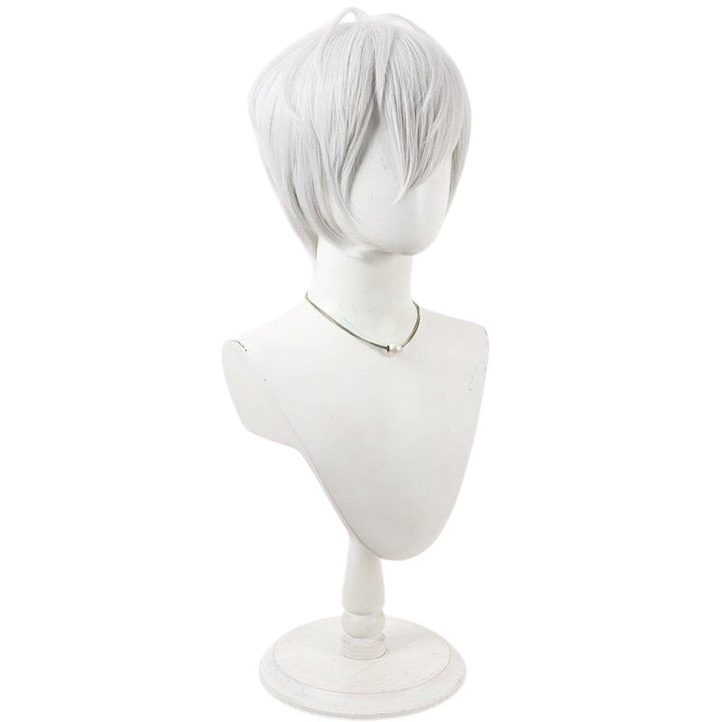 White Smoke Ibrahim Cosplay Wig - Nijisanji / VTuber (Ash Blonde Messy) (FEVERCOS)