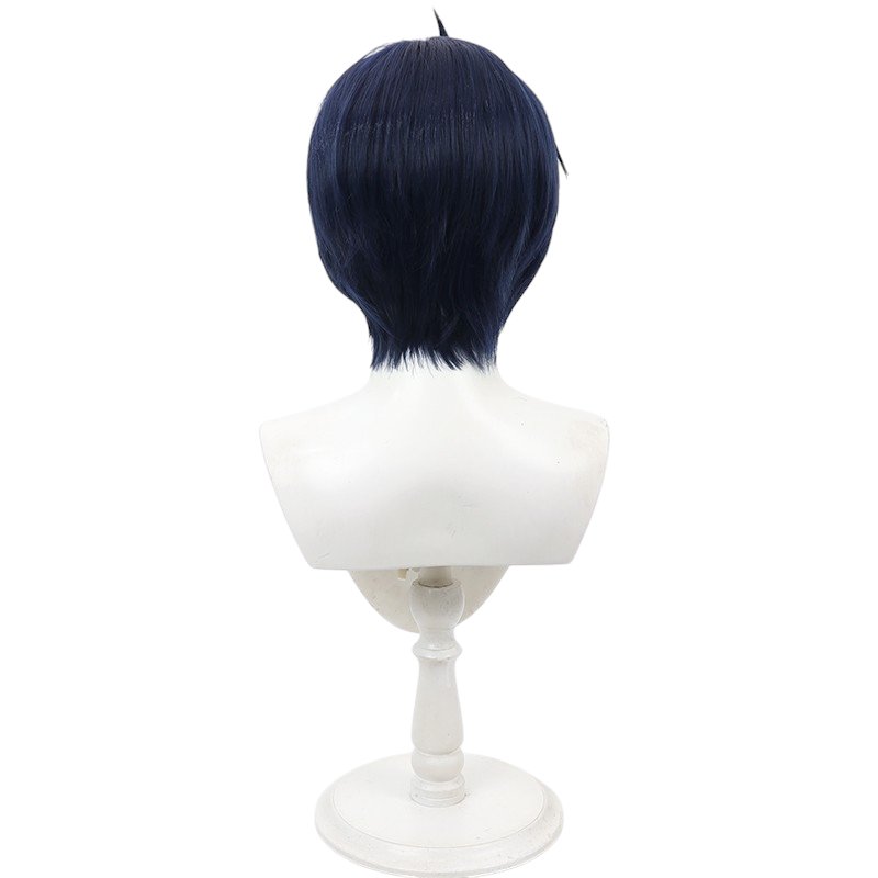 White Smoke Yuuki Wakura Cosplay Wig - Chained Soldier (Dark Blue Spiky) (FEVERCOS)