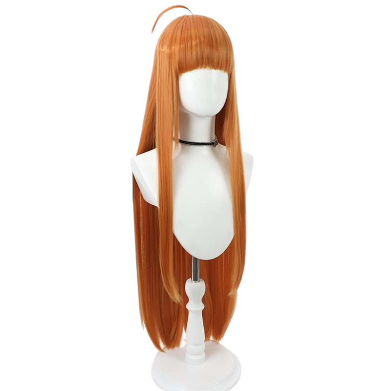 White Smoke Futaba Sakura (Premium Scalp) Cosplay Wig - Persona 5 (Orange Long) (FEVERCOS)