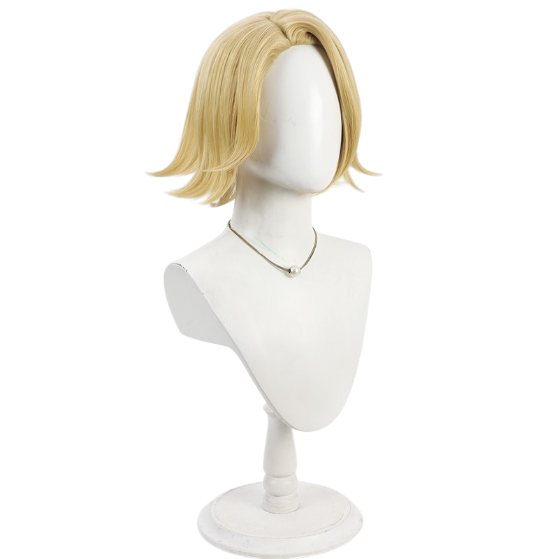 White Smoke Sazanami Kuina Cosplay Wig - Tougen Anki (Yellow Side Part Scalp) (FEVERCOS)