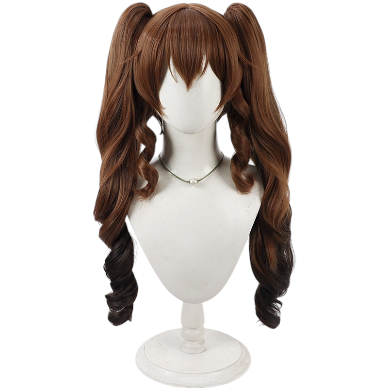 White Smoke Gerpetta Cosplay Wig - Arknights: Endfield (Gradient Detachable Ponytail) (FEVERCOS)