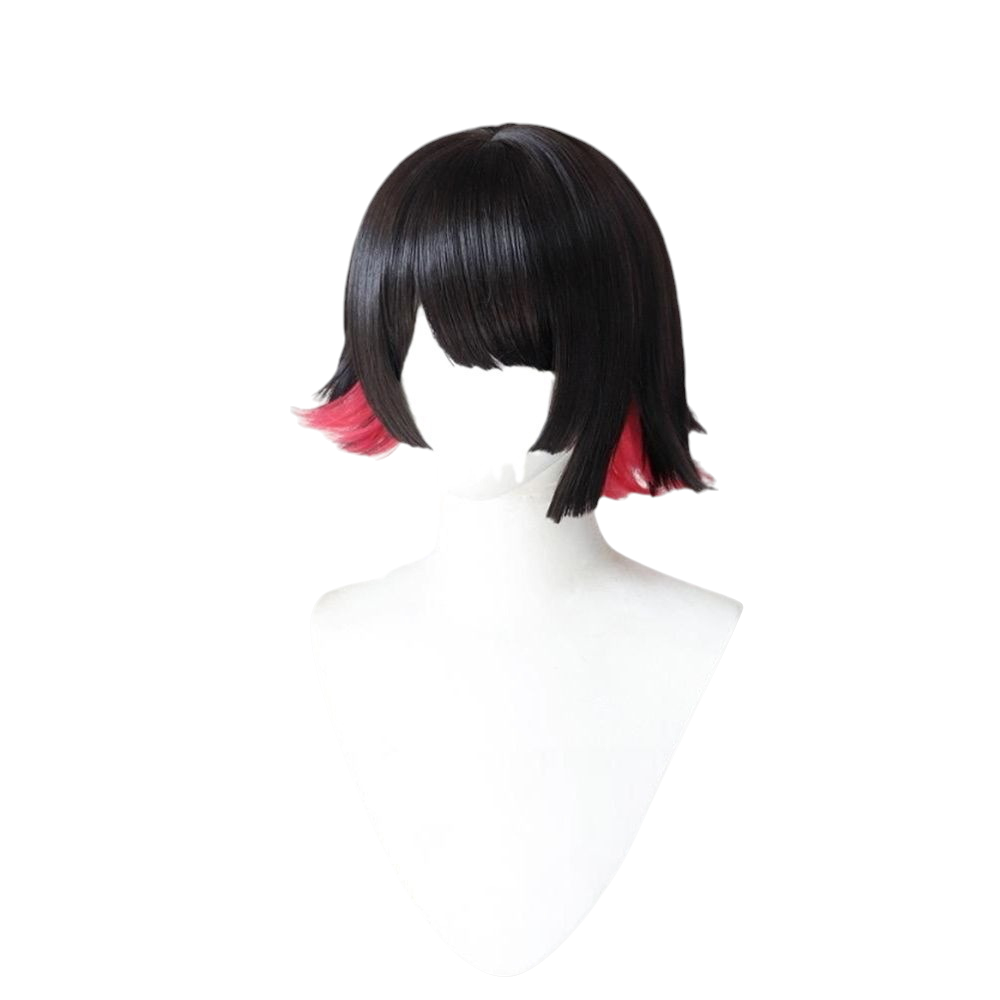 White Smoke Ellen Joe (Upgraded V2) Cosplay Wig - Zenless Zone Zero (Black/Red Scalp) (FEVERCOS)