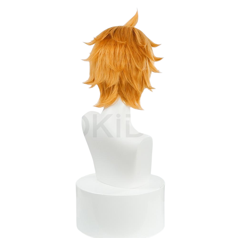 White Smoke Tartaglia (Childe) Cosplay Wig - Genshin Impact (Ginger Layered Short) (FEVERCOS)