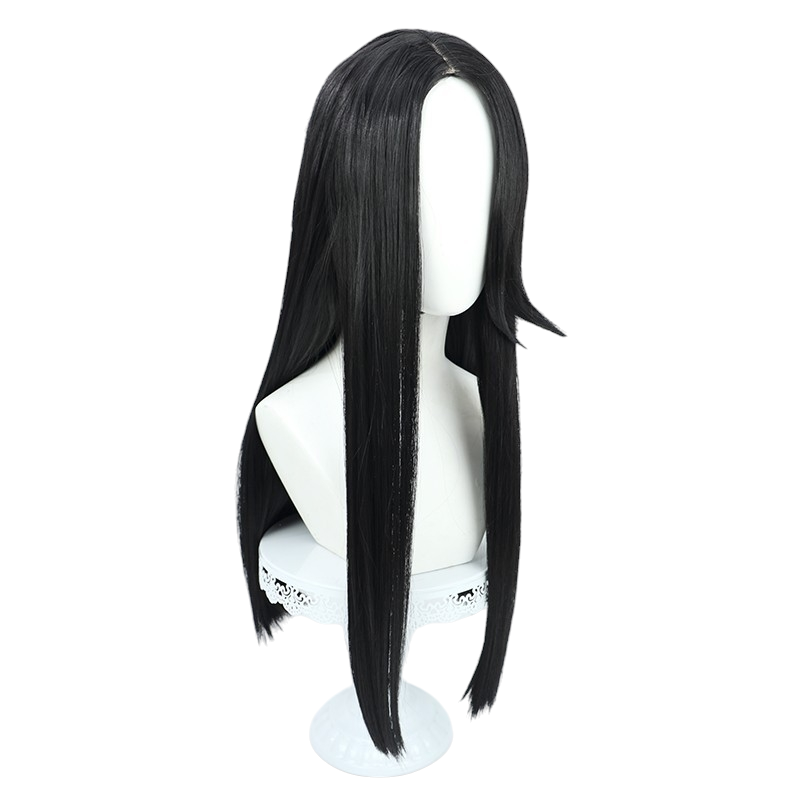 White Smoke Killjoy Cosplay Wig - Valorant (Dark Brown Center Part) (FEVERCOS)