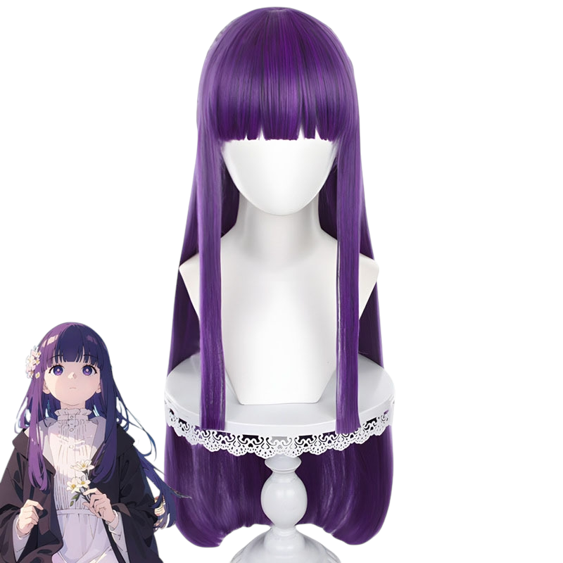 White Smoke Fern Cosplay Wig - Frieren: Beyond Journey's End (Purple Long Straight) (FEVERCOS)