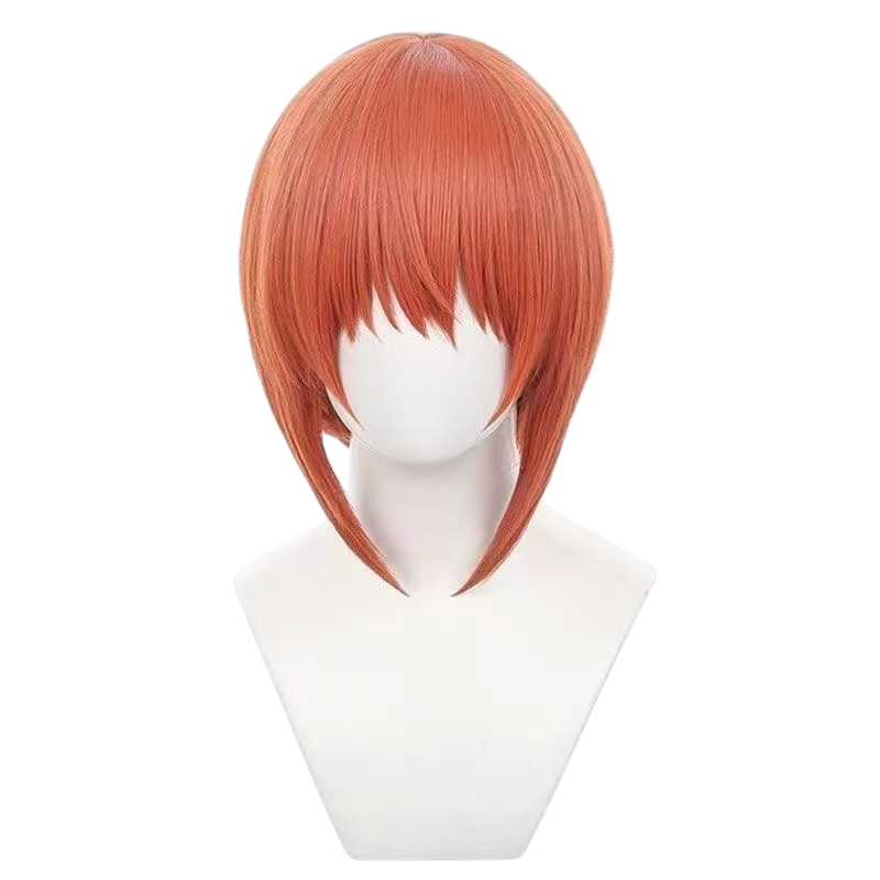 White Smoke Kagura Cosplay Wig - Gintama (Short Orange/Red with Scalp) (FEVERCOS)