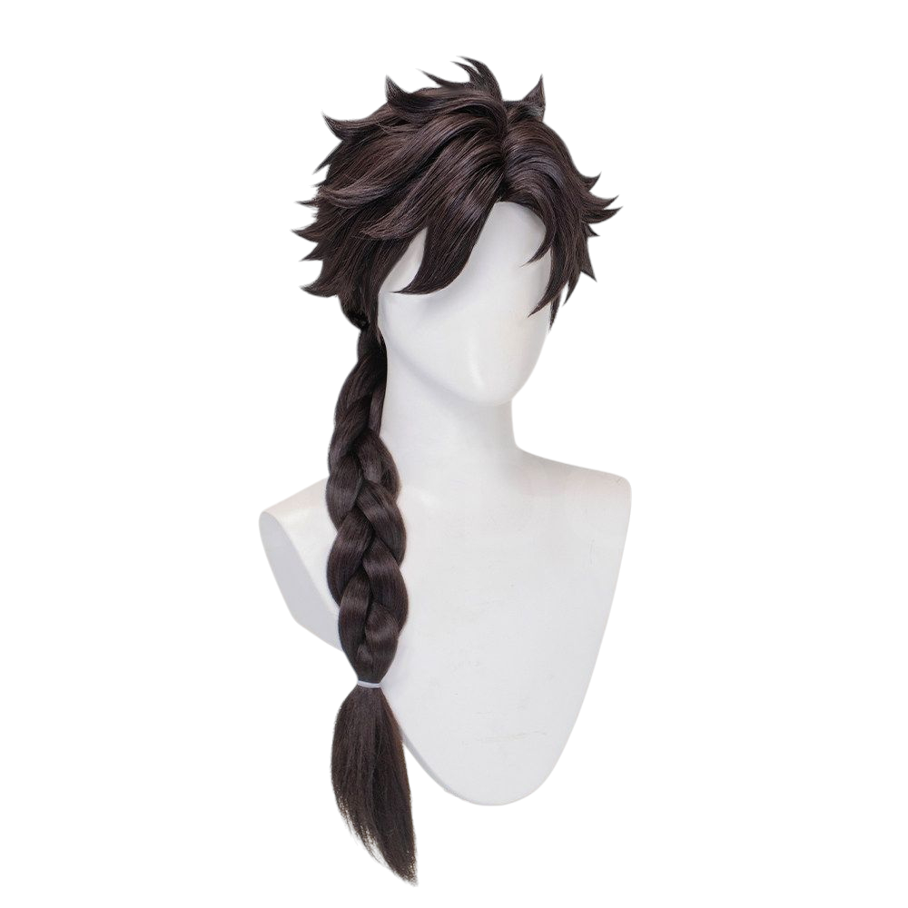 White Smoke Xiaoyao Cosplay Wig - Paranormal Action Squad (75cm Brown Tied-Up Scalp) (FEVERCOS)