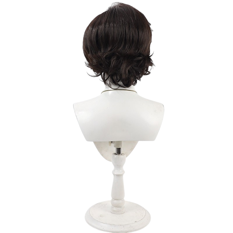 White Smoke Verso Cosplay Wig - 33rd Expedition Team (Dark Brown Widow's Peak White Highlights) (FEVERCOS)
