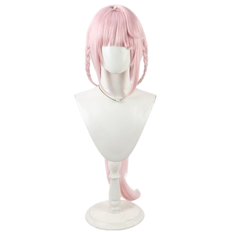 White Smoke Tamaki Iroha Cosplay Wig - Magia Record (Pink Asymmetrical) (FEVERCOS)
