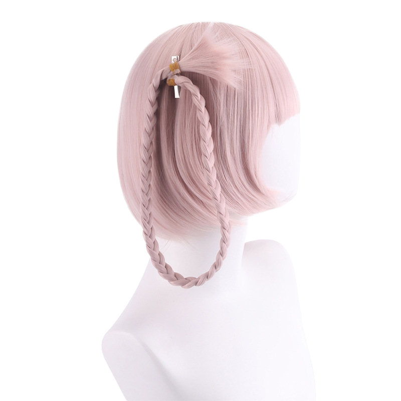 White Smoke Nazuna Nanakusa (Maid Ver.) Cosplay Wig - Call of the Night (Pink Blonde Braids) (FEVERCOS)
