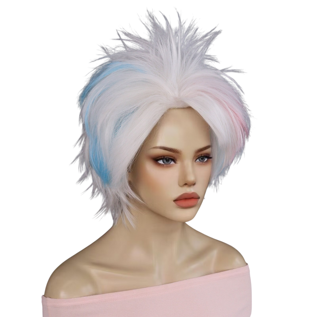 Gray Weird Barbie Cosplay Wig - Barbie The Movie (Choppy Short) (FEVERCOS)