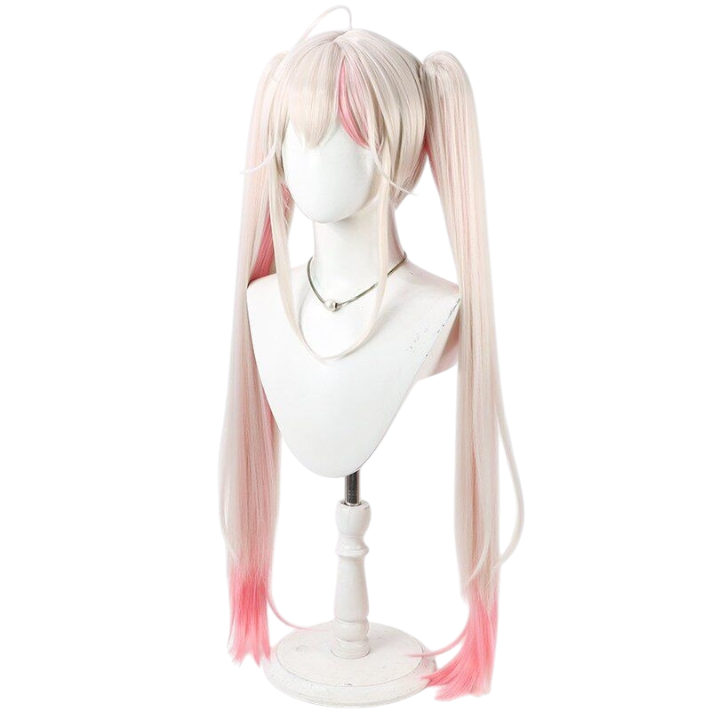 White Smoke Jackal Cosplay Wig - Goddess of Victory: NIKKE (Detachable Twin Tails) (FEVERCOS)