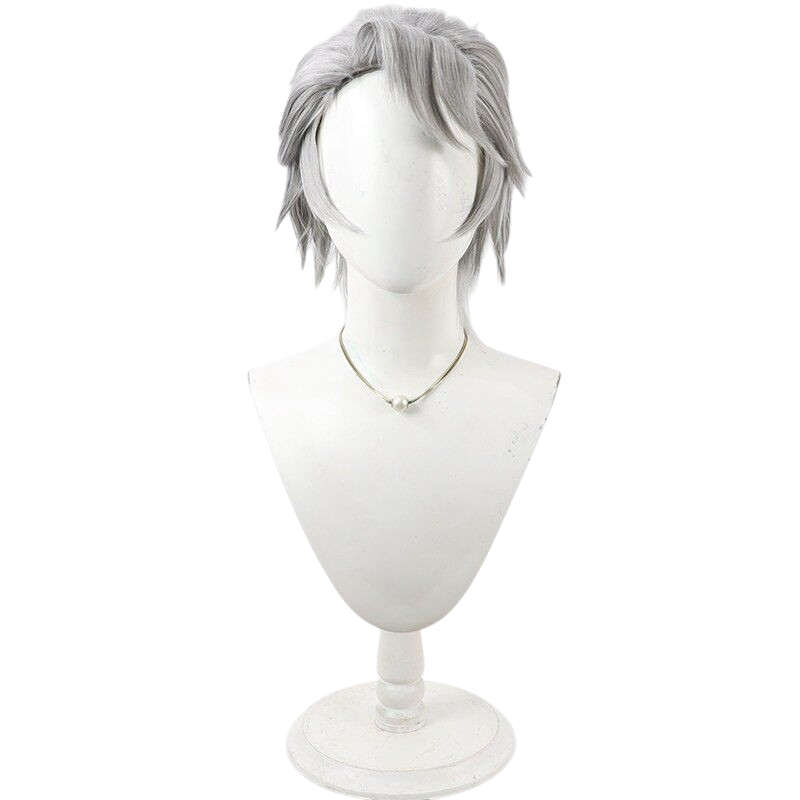 White Smoke Wolfram Gelzer Cosplay Wig - Black Butler (Grey White Short) (FEVERCOS)