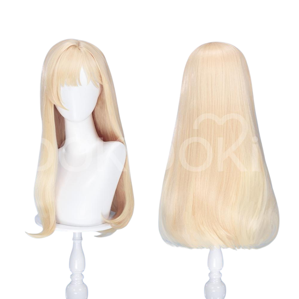 White Smoke Saki Ayase (Standard Ver.) Cosplay Wig - Days with My Stepsister (60cm Light Blonde Scalp) (FEVERCOS)