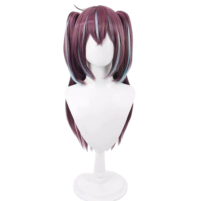 White Smoke Matama Akoya Cosplay Wig - Gushing over Magical Girls (Simulation Scalp Twin Tails) (FEVERCOS)