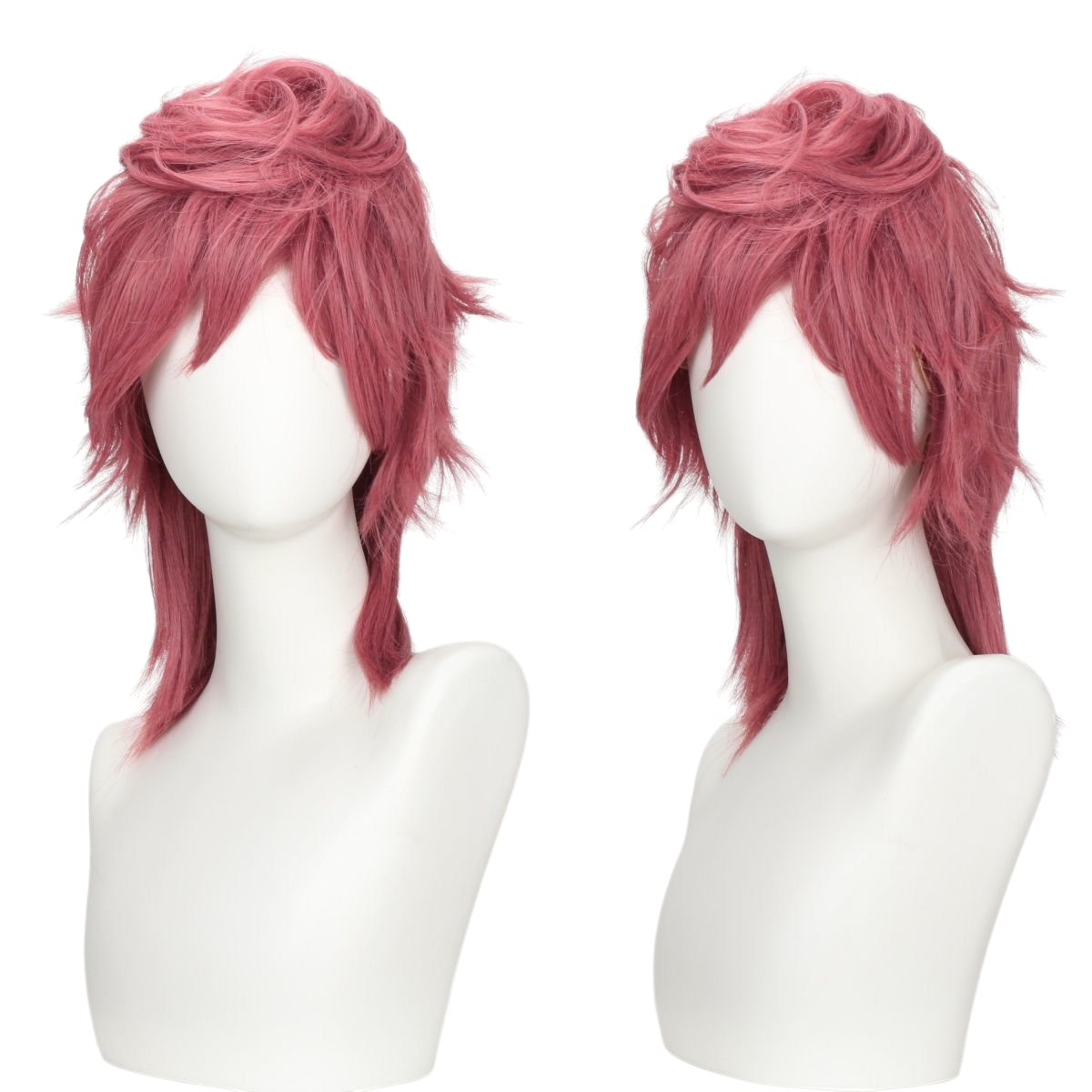 White Smoke Trish Una Cosplay Wig - Golden Mobster (Pink Swirl Rose Net) (FEVERCOS) JOJO