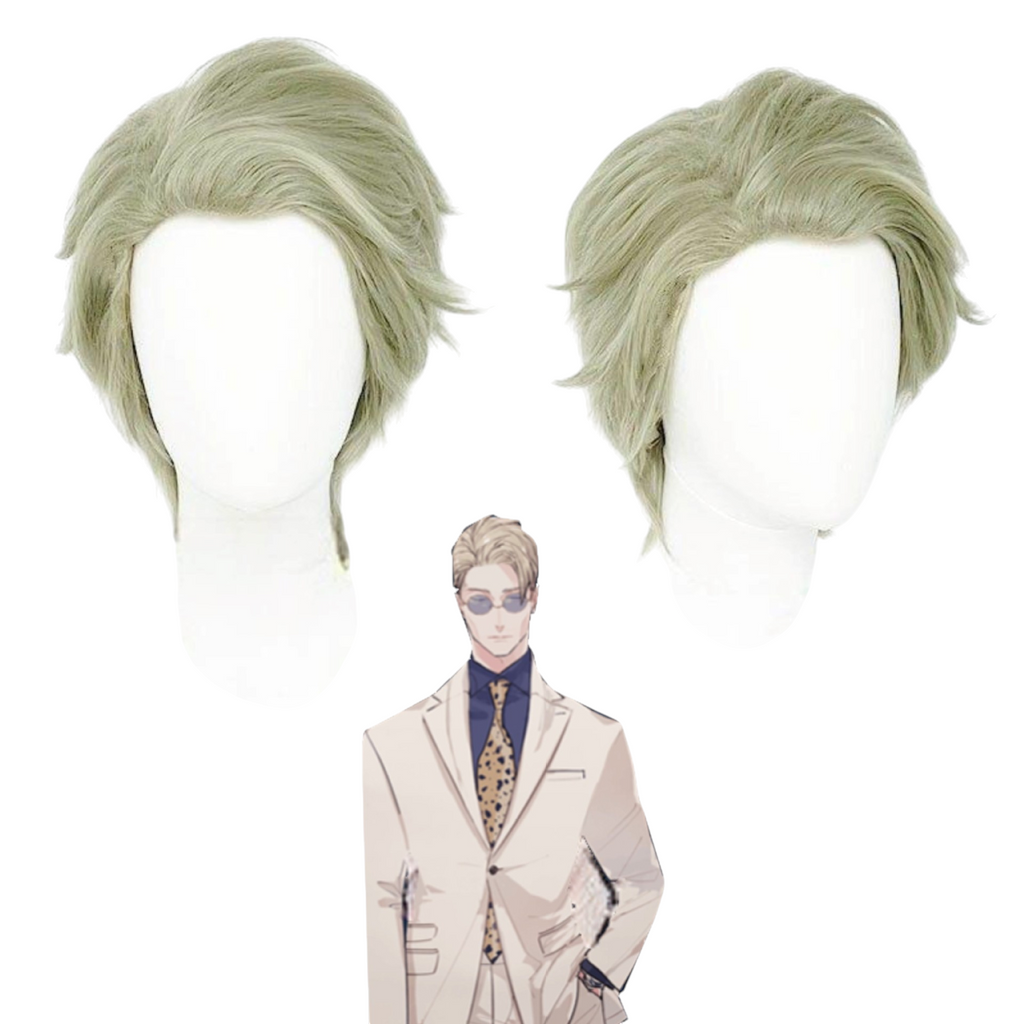 White Smoke Kento Nanami Cosplay Wig - Jujutsu Kaisen (Blonde Side Part) (FEVERCOS)