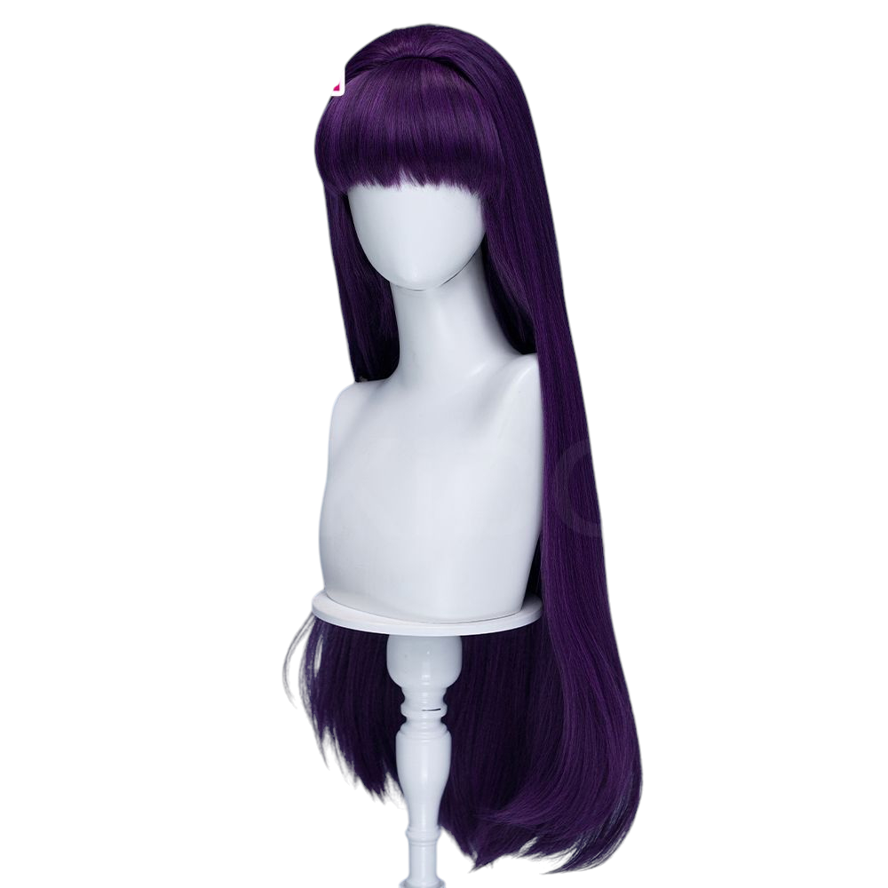 White Smoke Elissabat Cosplay Wig - Monster High (80cm Purple Teased Long) (FEVERCOS)