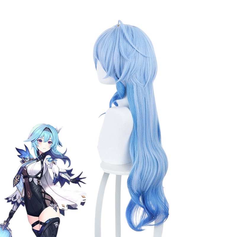 White Smoke Ganyu (Integrated Tail Premium) Cosplay Wig - Genshin Impact (Blue Gradient) (FEVERCOS)