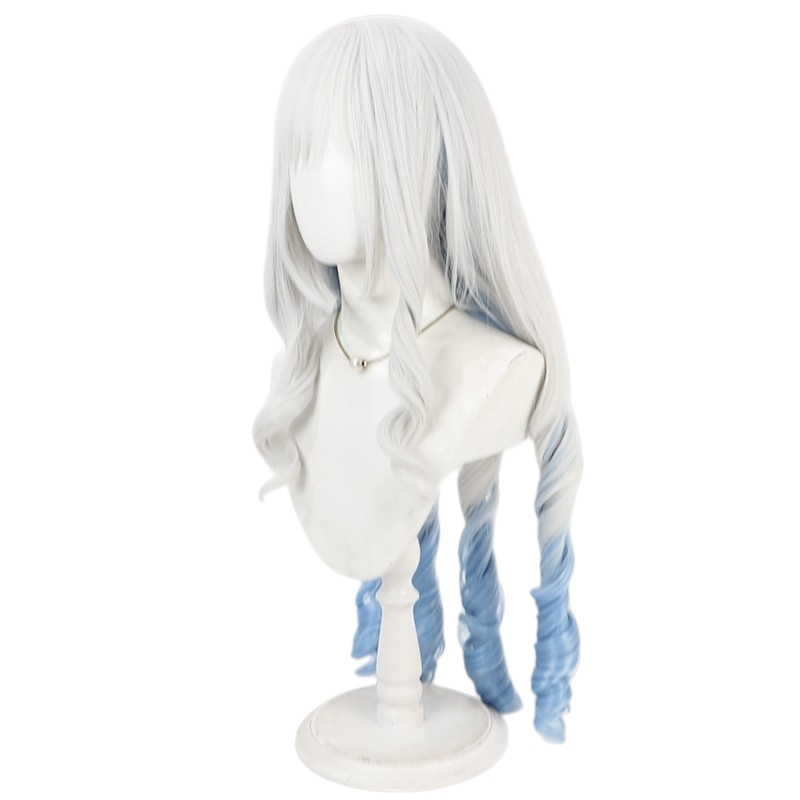 White Smoke Lily Shirogane Cosplay Wig - Aikatsu Stars! (Two-Tone Gradient Roman Curls) (FEVERCOS)