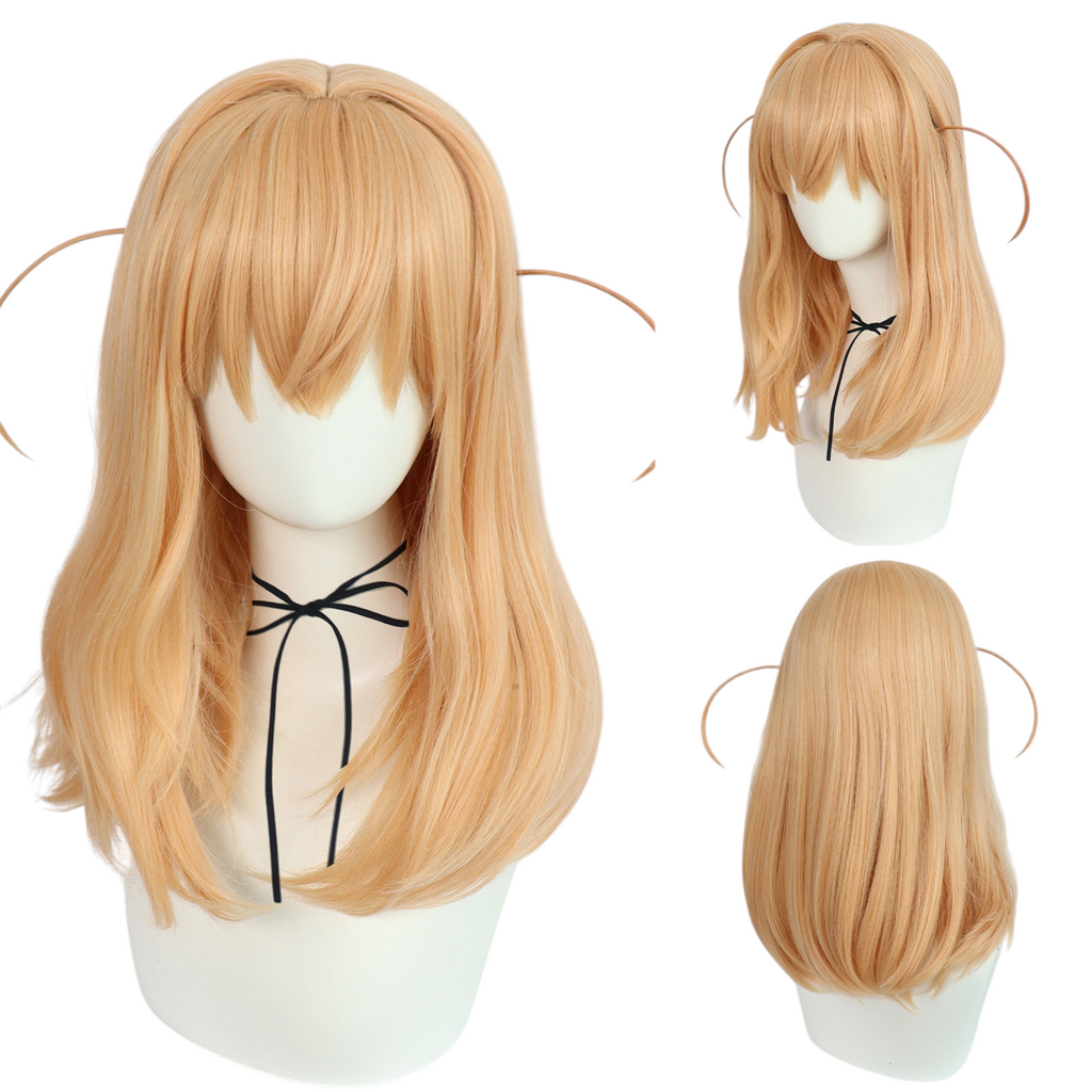 Tan Kaho Hinoshita Cosplay Wig - Love Live! Hasunosora (Golden Blonde) (FEVERCOS)