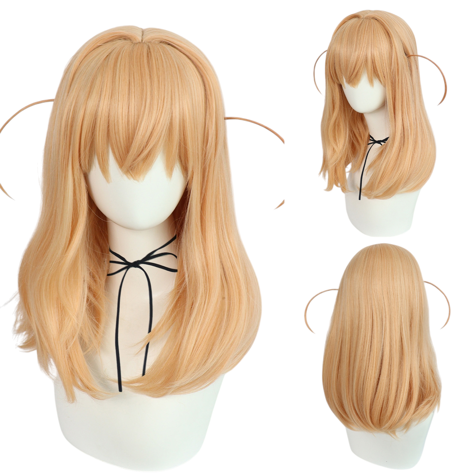Tan Kaho Hinoshita Cosplay Wig - Love Live! Hasunosora (Golden Blonde) (FEVERCOS)