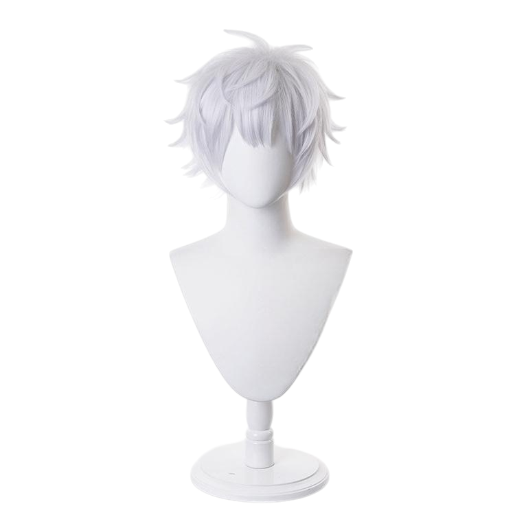 White Smoke Gojo Satoru (Loose/Casual) Cosplay Wig - Jujutsu Kaisen (White Messy Down) (FEVERCOS)